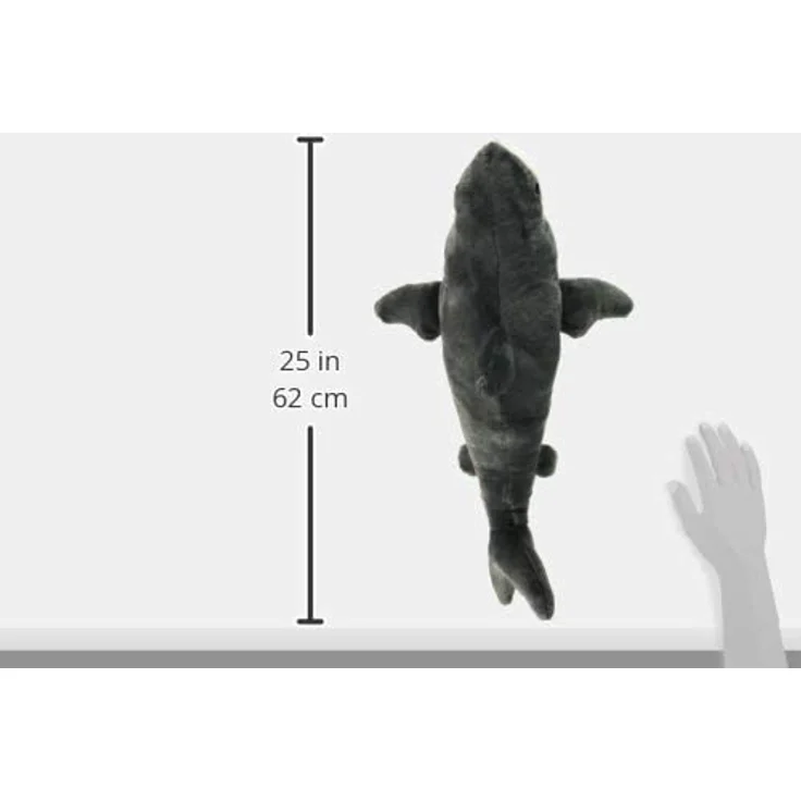 Plüschtier weißer Hai junior 38 cm Plüsch weiß/grau – Bild 6