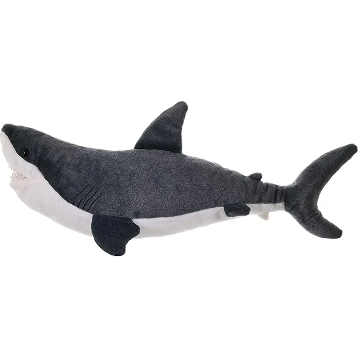 Plüschtier weißer Hai junior 38 cm Plüsch weiß/grau – Bild 7