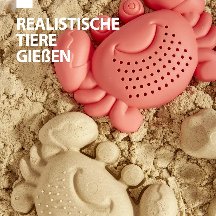 Sandspielzeug Set für Kinder und Kleinkinder, Strandspielzeug Enthält Sandschaufel und Eimer, Schildkröte Krokodil Wal Krabben Formen Wasserspielzeug für Badewanne, 7 Stück – Bild 5