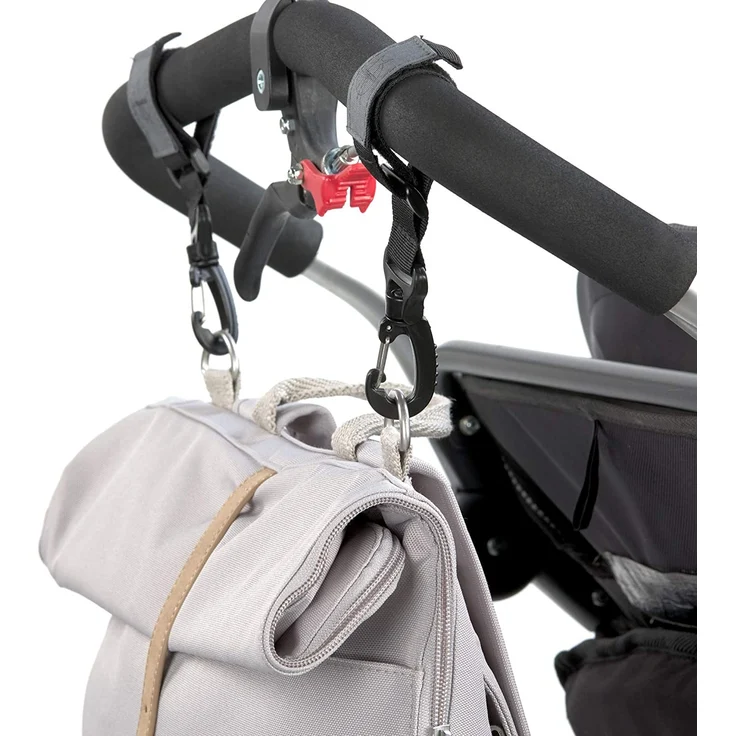 LÄSSIG Baby Wickelrucksack mit Wickelunterlage, Kinderwagenbefestigung, Flaschenwärmer wasserabweisend nachhaltig produziert/Rolltop Backpack grey – Bild 8