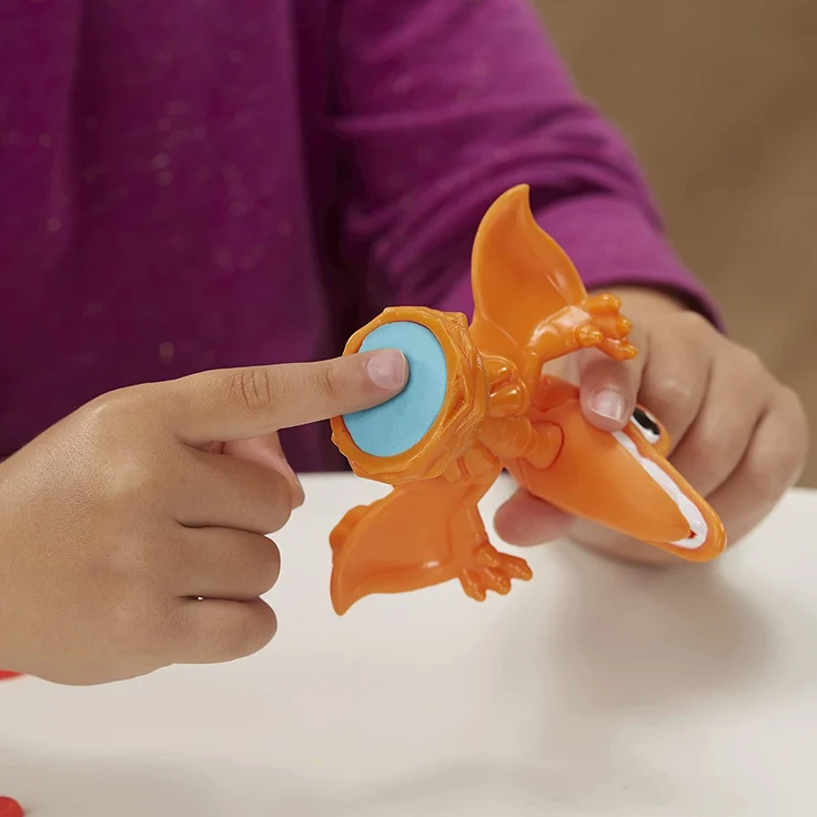 Play-Doh Dino Crew Gefräßiger Tyrannosaurus, Spielzeug für Kinder ab 3 Jahren mit lustigen Dinogeräuschen und 3 Eiern à 70 g, F1504 – Bild 5