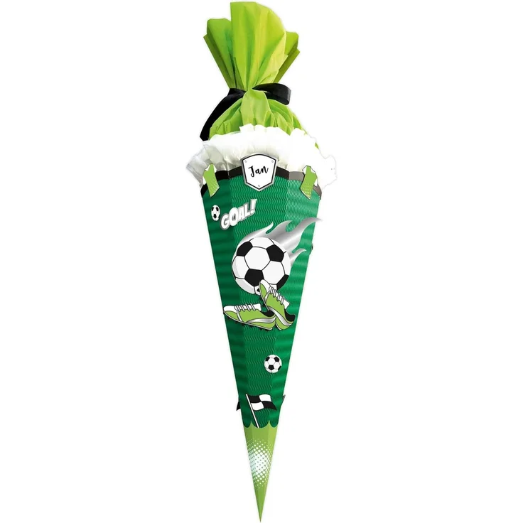 Ursus 9870017 Bastelset Easy Line Fußball, 6-eckig, aus vorgestanzter 3D-Colorwellpappe 260 g/qm, 68 cm, Durchmesser ca. 20 cm, zum Basteln Einer individuellen Schultüte, bunt - Preisvergleich – Bild 1