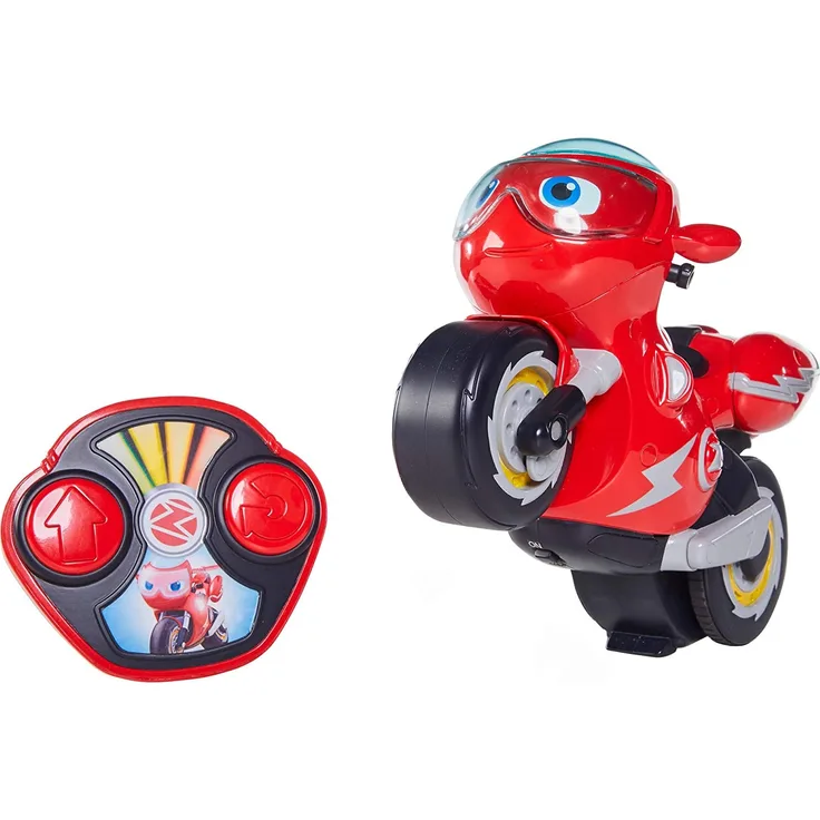 RC Turbo Trick Ricky, das Stuntmotorrad mit Fernsteuerung macht Wheelies und atemberaubende 360-Grad Drehungen, Ricky Zoom liefert perfekte Abenteuer für Kinder im Vorschulalter und Fans der Serie!