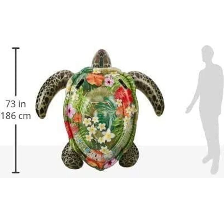 INTEX Reittier Schildkröte Luftmatratze aufblasbar 191 x 170 cm grün Badetier – Bild 6