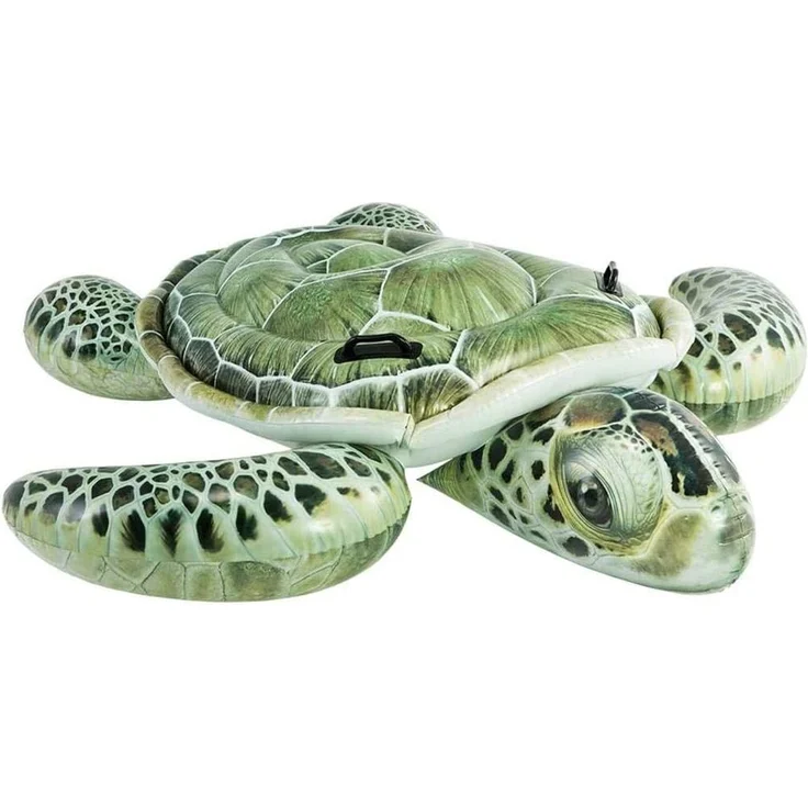 INTEX Reittier Schildkröte Luftmatratze aufblasbar 191 x 170 cm grün Badetier – Bild 1