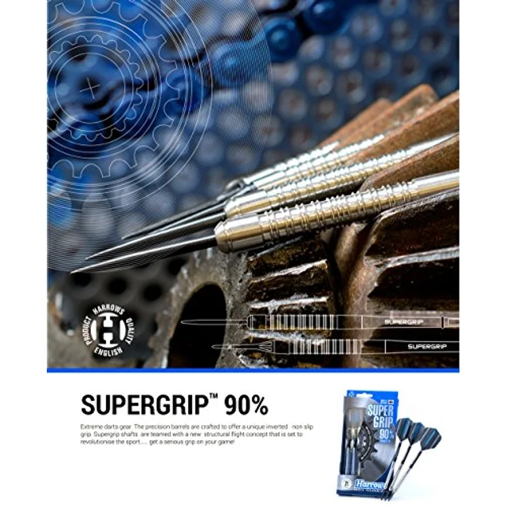 Harrows Super Grip Darts Supergrip Steeltip 21g, Silber - Preisvergleich – Bild 2