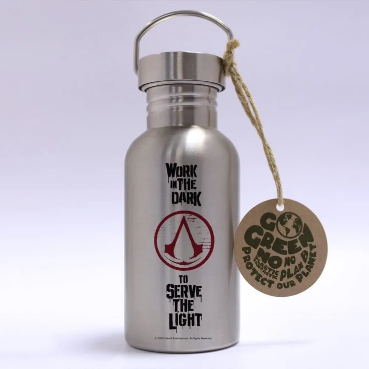 trinkbecher Assassins Creed Edelstahl 500 ml silber