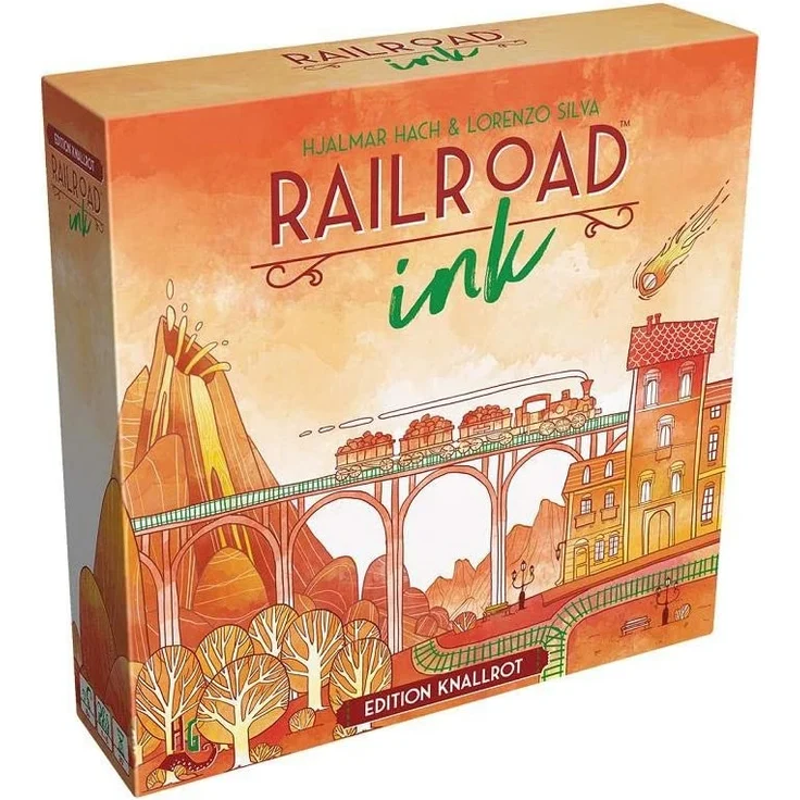 HR013 - Railroad Ink: Edition Knallrot, Würfelspiel, 1-6 Spieler, ab 8 Jahren (DE-Ausgabe) – Bild 2