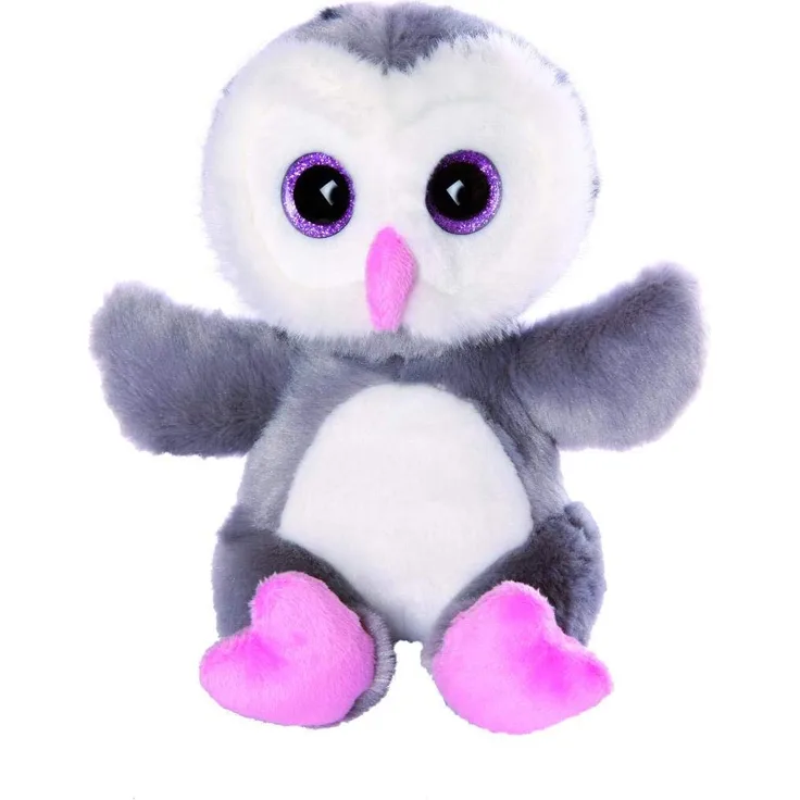 Bauer - Blickfänger - Eule grau, 20cm, Glitzer in Box