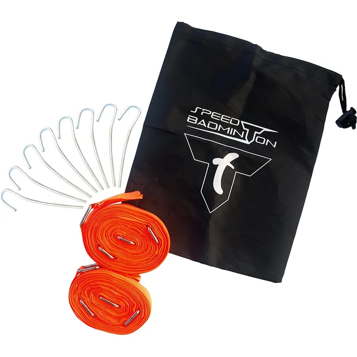 Talbot Torro Speed-Badminton Court Lines, Spielfeldmarkierung 5,5m x 5,5m, verpackt im Blister, Neon-Orange, 490185