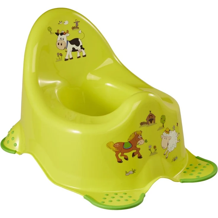 keeeper Funny Farm Babytopf, Ab ca. 18 Monate bis ca. 3 Jahre, Anti-Rutsch-Funktion, Adam, Grün – Bild 1