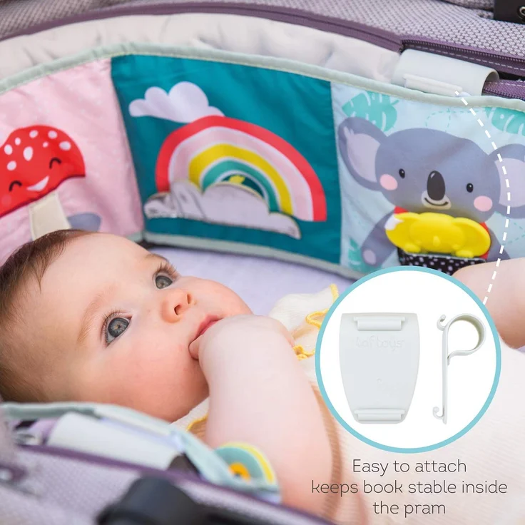 Taf Toys Koala Clip On Pram Boekje Weiß – Bild 4