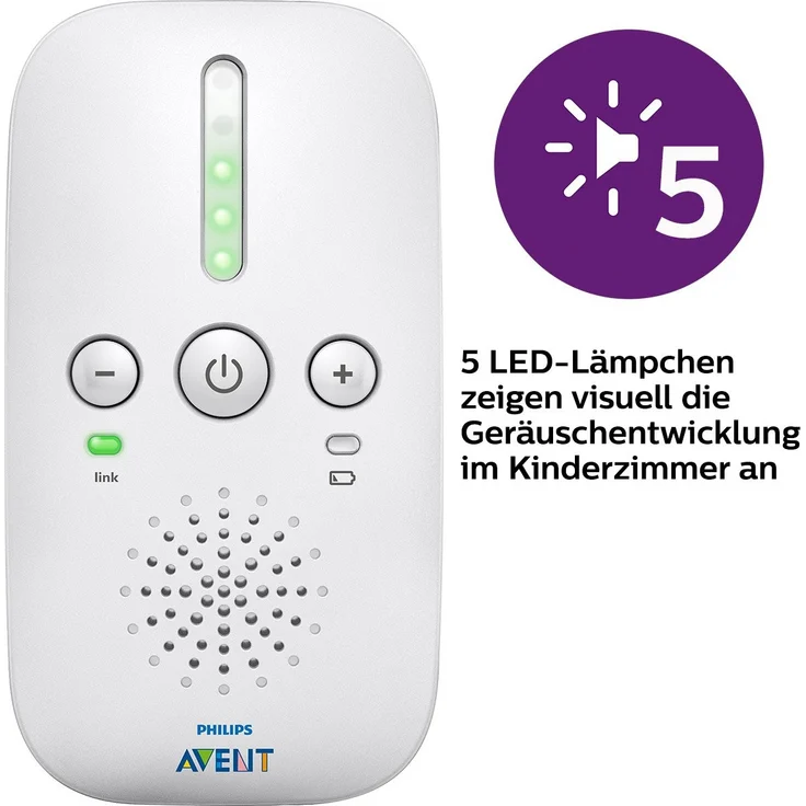 Philips Avent 'SCD503/26' Babyphone, mit DECT-Technologie, Eco-Mode, 24 Std. Laufzeit, 300 m Reichweite – Bild 7