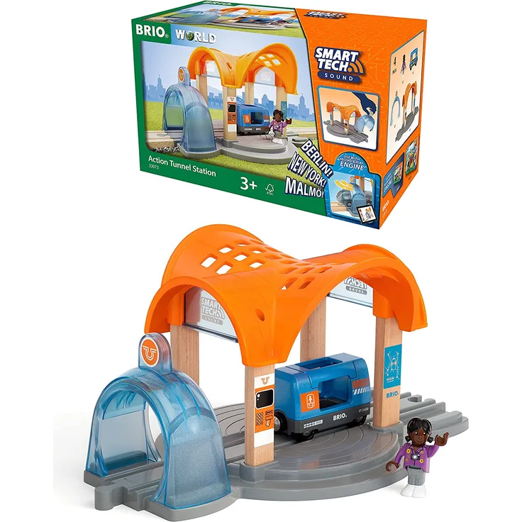 BRIO Bahn - Smart Tech Sound Bahnhof mit Action Tunnel