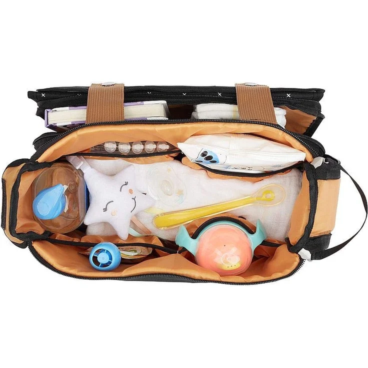 Badabulle Easy Travel Kinderwagen-Organizer, Kinderwagentasche und Buggy Organizer, inkl. Wickelunterlage – Bild 4