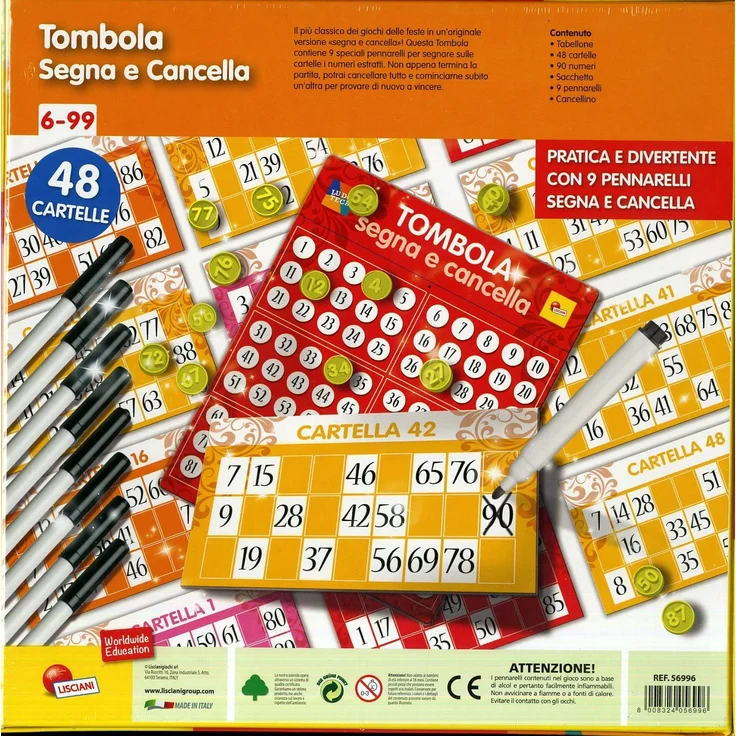 Lisciani Giochi 56996 - Ludoteca Tombola Marker und Löscher, Mehrfarbig, 6 Jahre – Bild 2