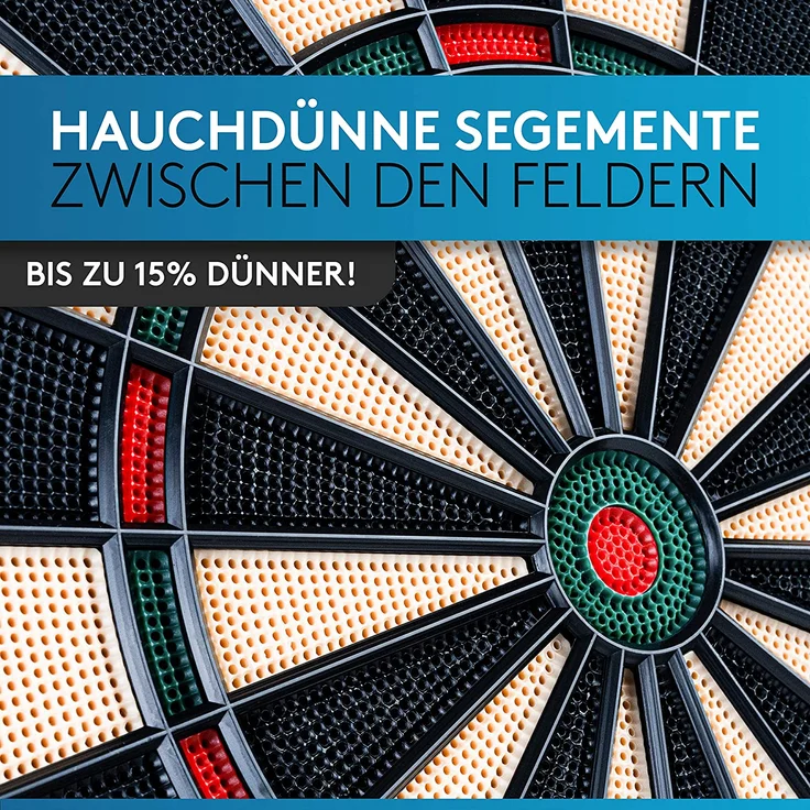 DartPro Dartscheibe elektronisch - Dartboard mit 6 Darts [kabellos nutzbar] - Innovativer Dartautomat mit 65 Varianten - Dart für 1 bis 8 Spieler – Bild 5