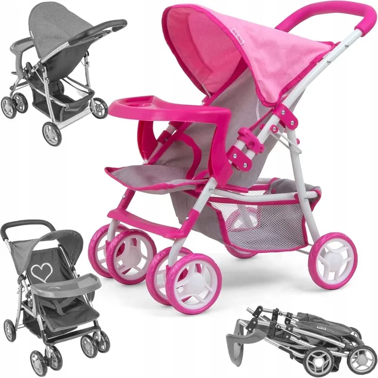 Milly Mally 5901761124989 Dolls' pram Kate Prestige, rosa