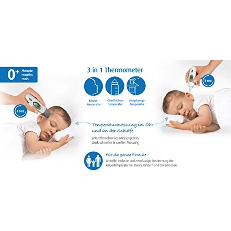 Reer 98020 SkinTemp 3in1 Infrarot-Fieber-Thermometer – Bild 3