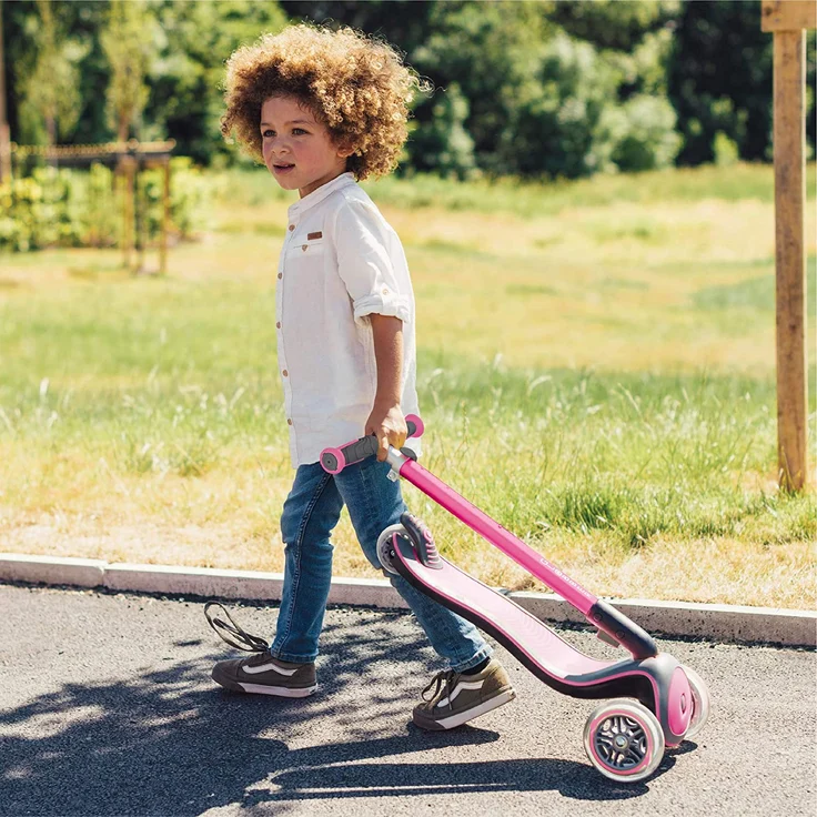 GLOBBER Elite Lights Deluxe Scooter, pink, mit Leuchtrollen – Bild 4