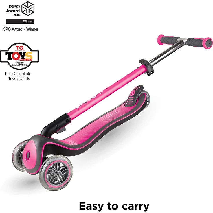 GLOBBER Elite Lights Deluxe Scooter, pink, mit Leuchtrollen – Bild 9