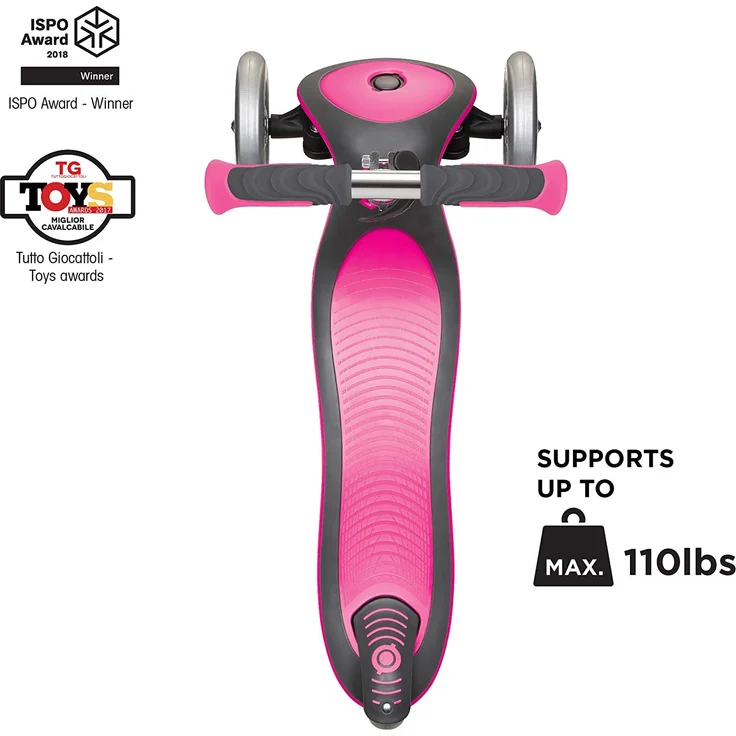 GLOBBER Elite Lights Deluxe Scooter, pink, mit Leuchtrollen – Bild 8