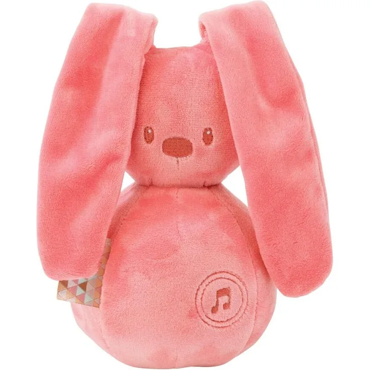 Nattou Spieluhr Hase Lapidou, Wiegelied «La-Le-Lu», Ab der Geburt, 20 cm, Koralle