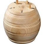 Philos 6335 - Würfelfass, Würfelspiel aus Buche, Super Six, sechs raus, mit Würfel und Spielstäbchen