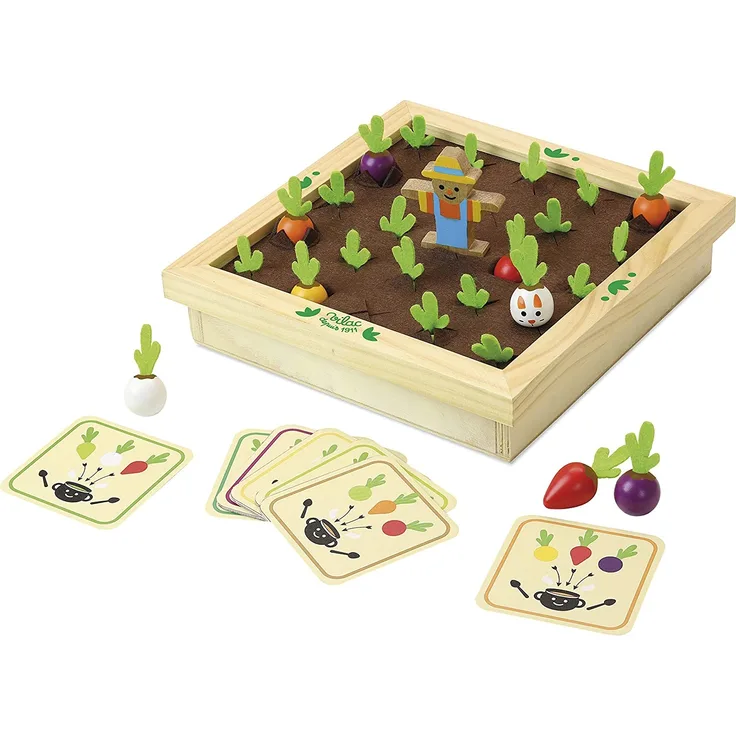 Niedliches Gartengemüse Memory und Lotto-Spiel, aus Holz und Filz, von Vilac