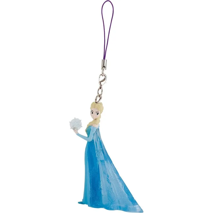 Bullyland 13071 - Schlüsselanhänger Walt Disney Frozen - Die Eiskönigin, Mini Elsa, ca. 7,5 cm groß, zum Befestigen am Schlüsselbund, Ranzen oder Rucksack