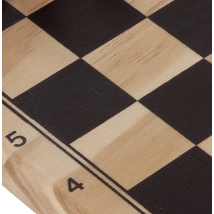 schachspiel 30 x 30 cm Holz natur/schwarz/weiss – Bild 7