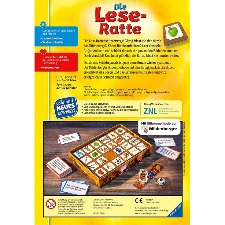 Ravensburger 24956 'Die Lese-Ratte', Lernspiel, ab 6 Jahren, 1-4 Spieler, 20-30 Minuten Spielzeit – Bild 4