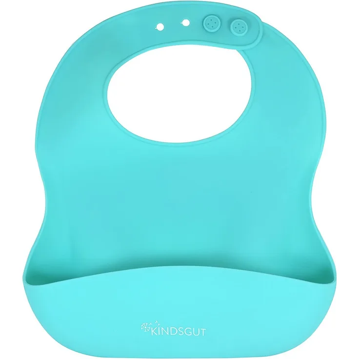Kindsgut Silikonlätzchen, mit Auffangschale für Babys und Kleinkinder, dezente und moderne Farben, frei von BPA, Mint