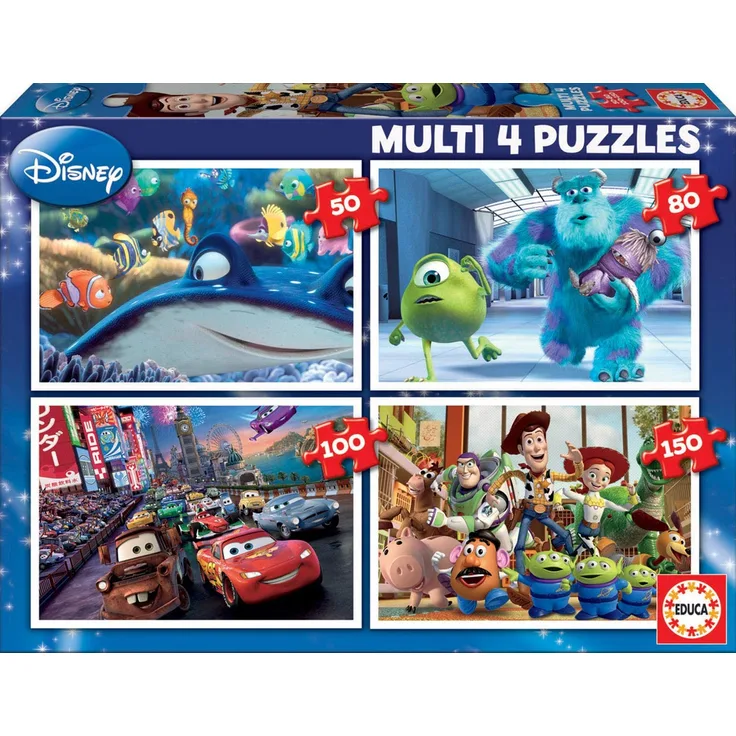 Educa 15615 - Multi-4 Puzzle - Disney/Pixar