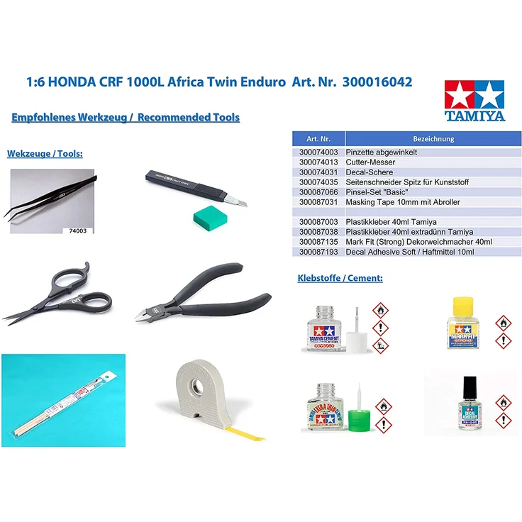 TAMIYA 300016042 1:6 HONDA CRF 1000L Africa Twin Enduro – Bild 5