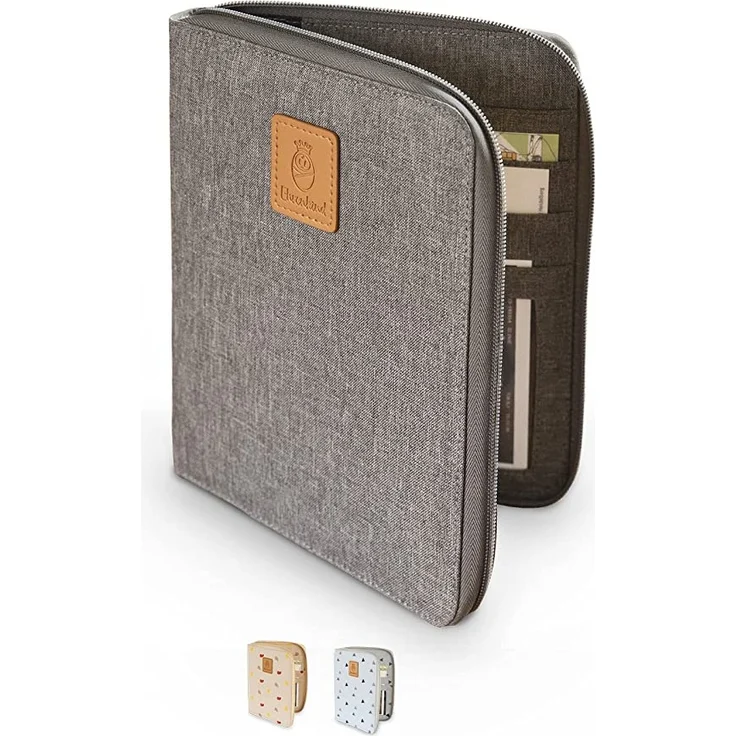 Ehrenkind® Mutterpasshülle | Mutterkindpasshülle | U-Heft Tasche | Mutterpassbuch | Impfpass Hülle GRAU - Preisvergleich – Bild 1