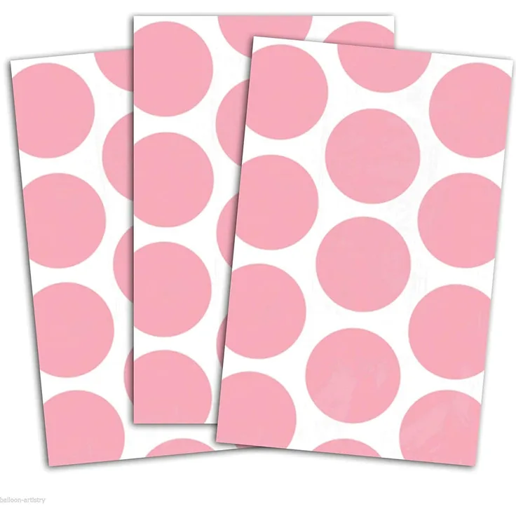 10 Papiertüten Polka Dot rosa 11,3 x 17,7 cm