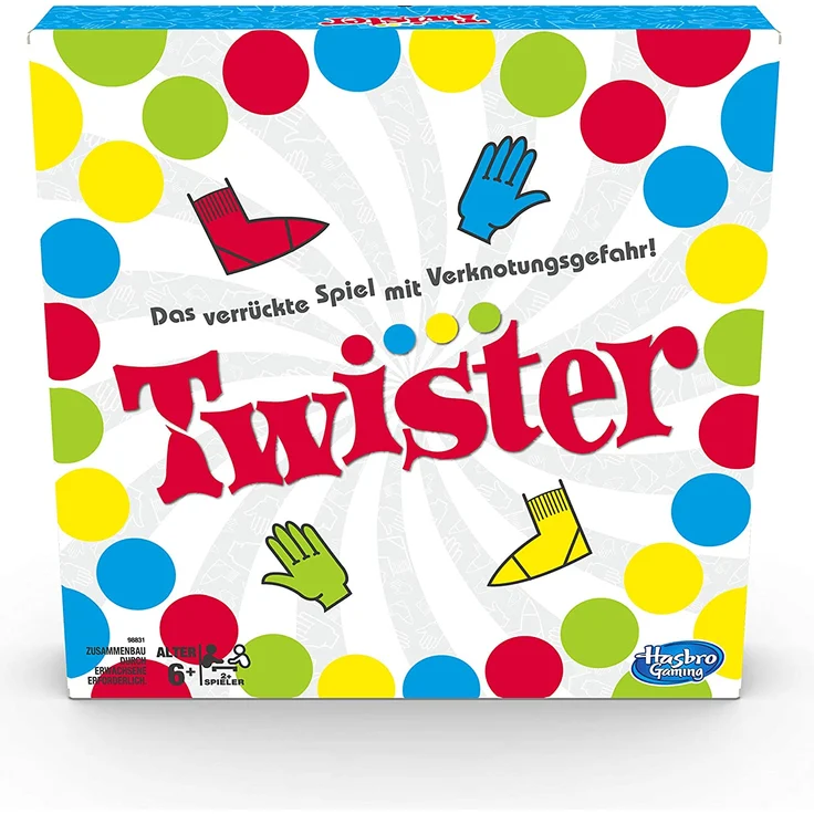 Hasbro Gaming 'Twister' Partyspiel, Geschicklichkeitsspiel, 6 Jahren, 2+ Spieler, klassisches Spiel für drinnen und draußen – Bild 2