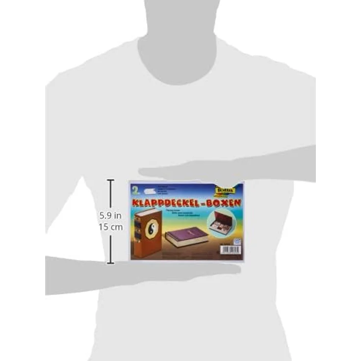 Pappschachtel Set Bücher-Box, 2 Stück, weiß – Bild 5