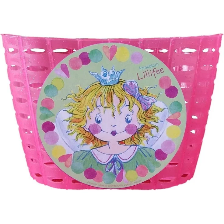 BIKE FASHION Kinderkorb, Mit Lasche zur Lenkerbefestigung, Kunststoff, verschieden bunte Motive, "Prinzessin Lilifee"
