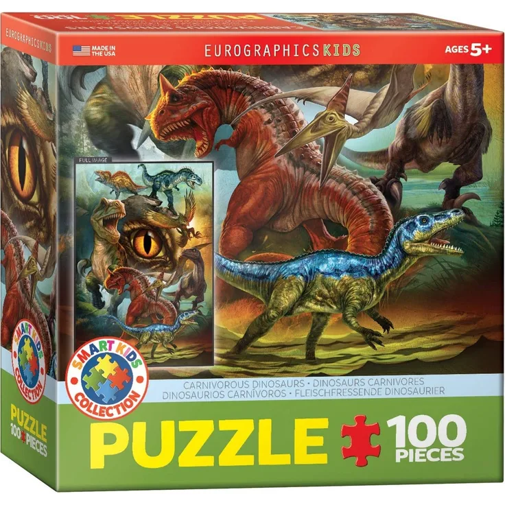 Eurographics 6100-0359 Fleischfressende Dinosaurier 100 Teile Puzzle