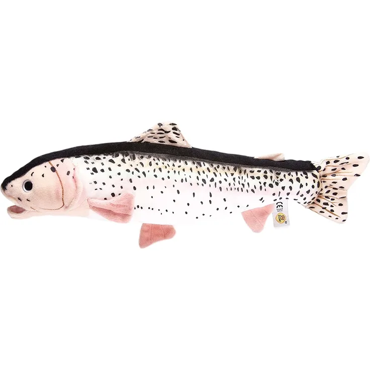 Bauer Spielwaren "Blickfänger" Regenbogenforelle Plüschtier: Naturgetreues Kuscheltier, ideal auch als Geschenk, softer Plüsch, 43 cm, bunt (14070)