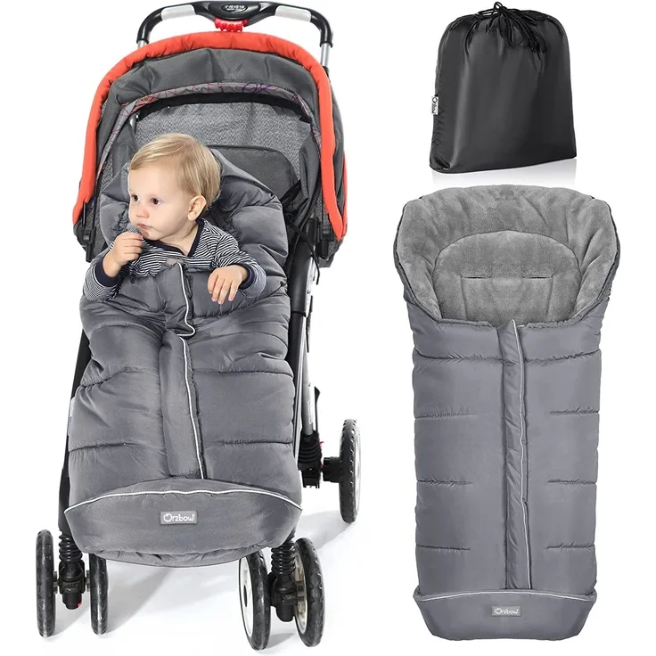 Orzbow Fusack fr Kinderwagen Buggy,Baby Fusack Schlafsack,Babyfusack  fr Babyschale,Winterfusack mit Reiverschluss Waschbar Passend fr Alle  Kinderwagen (Schwarz,Gro): Tests, Infos & Preisvergleich
