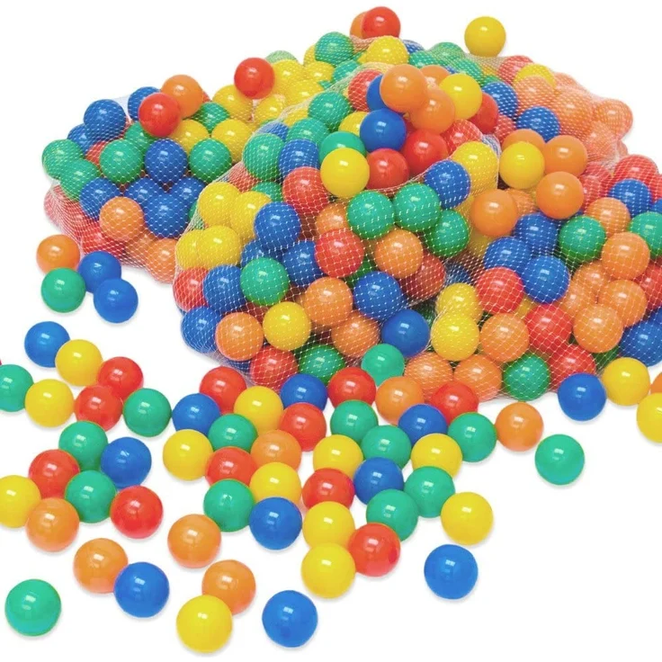 LittleTom 300 bunte Bälle für Bällebad 6cm Babybälle Plastikbälle Baby Spielbälle – Bild 1