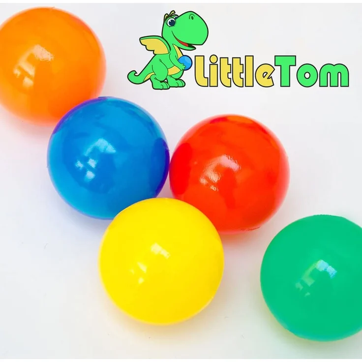 LittleTom 300 bunte Bälle für Bällebad 6cm Babybälle Plastikbälle Baby Spielbälle – Bild 3