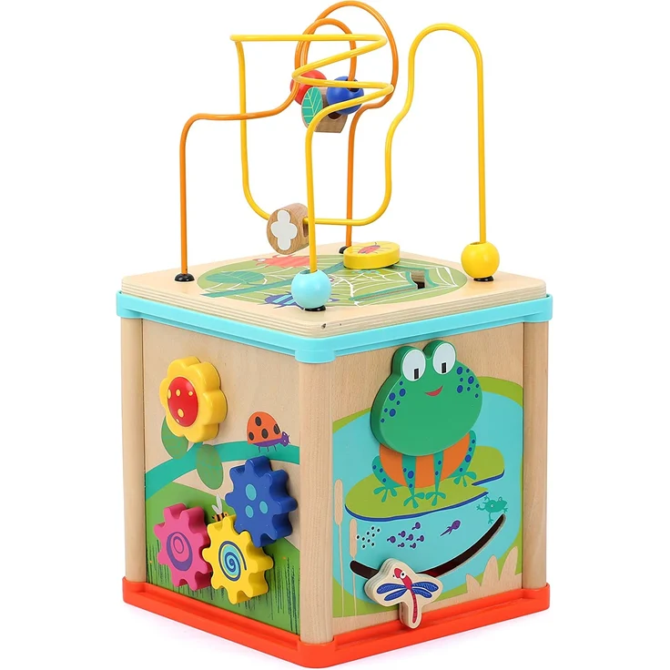 small foot Company 10622 Motorikwürfel Tierwelt Sommerwiese, Spielspaß und Beschäftigung für Baby und Kleinkind Spielzeug – Bild 2