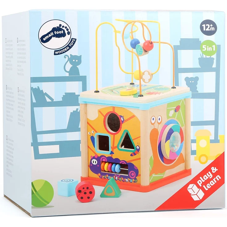small foot Company 10622 Motorikwürfel Tierwelt Sommerwiese, Spielspaß und Beschäftigung für Baby und Kleinkind Spielzeug – Bild 4
