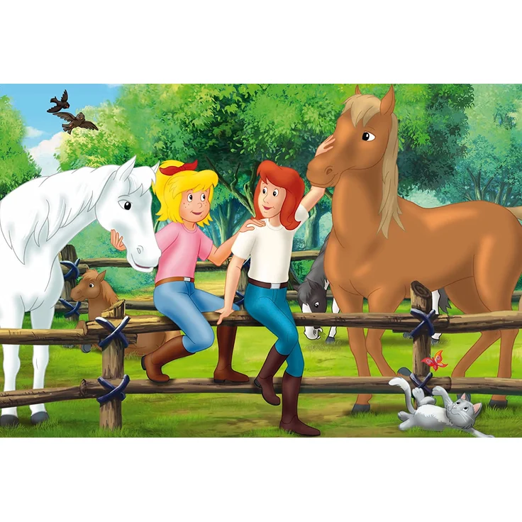 Schmidt Spiele - Puzzle - Bibi & Tina Puzzle-Box - im Metallkoffer, 2 x 60 Teile , 2 x 100 Teile – Bild 2