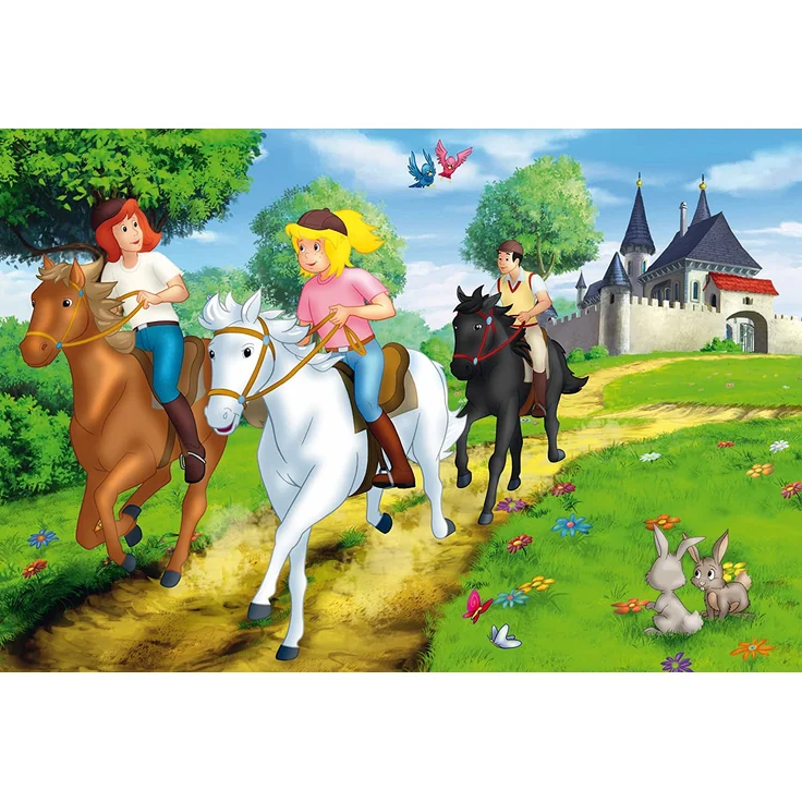 Schmidt Spiele - Puzzle - Bibi & Tina Puzzle-Box - im Metallkoffer, 2 x 60 Teile , 2 x 100 Teile – Bild 5