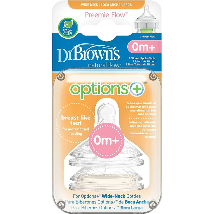 Dr. Brown's Options+ Schnuller gegen Koliken Frühchen Transparent
